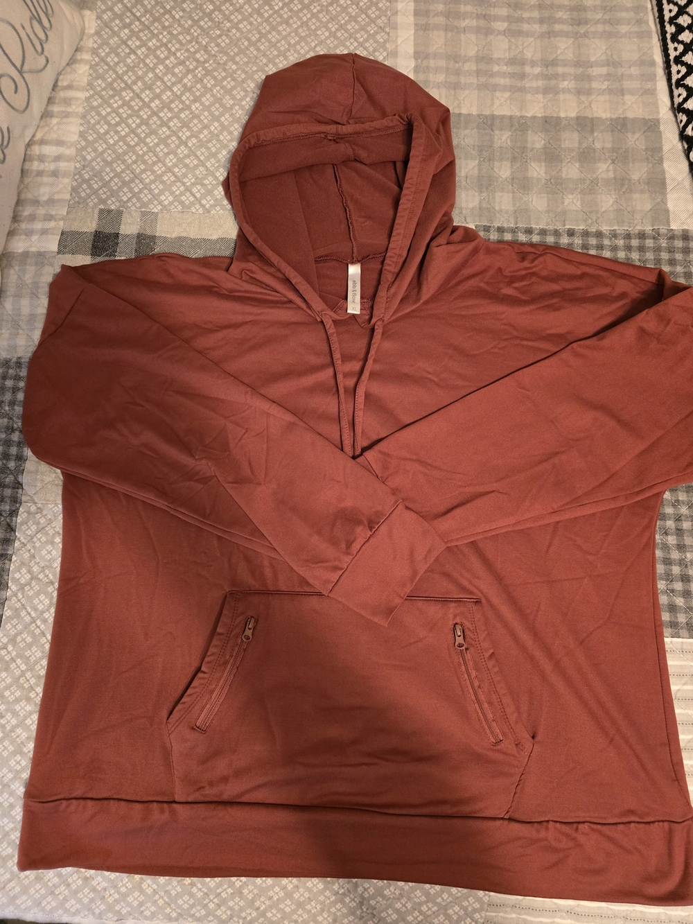 Women's Lightweight Hooded Sweatshirt - Rust